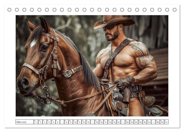 Produktbild: Im Bann des Cowboys (Tischkalender 2026 DIN A5 quer), CALVENDO Monatskalender