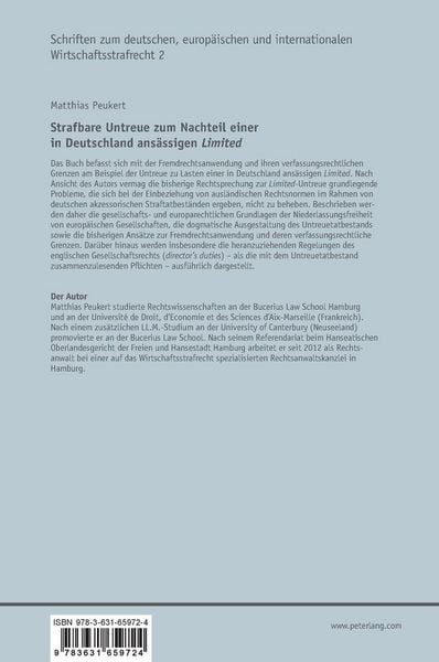 Produktbild: Strafbare Untreue zum Nachteil einer in Deutschland ansaessigen &laquo;Limited&raquo;