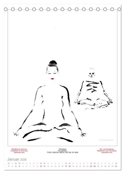 Produktbild: TOTENTANZ HERRENWAHL Haiku Zenga Photo DANCE OF DEATH MEN'S CHOICE (Tischkalender 2026 DIN A5 hoch), CALVENDO Monatskalender