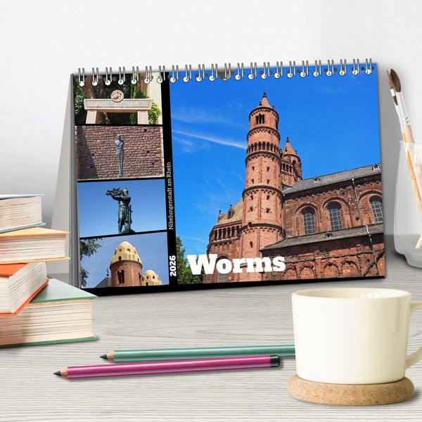 Produktbild: Worms-Nibelungenstadt am Rhein (Tischkalender 2026 DIN A5 quer), CALVENDO Monatskalender