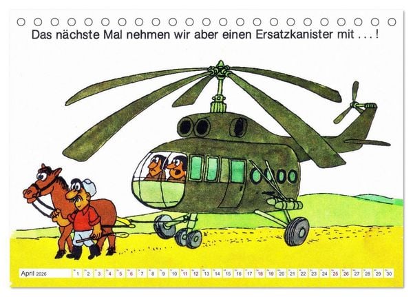 Produktbild: Da lachte die NVA - Karikaturen aus der DDR (Tischkalender 2026 DIN A5 quer), CALVENDO Monatskalender