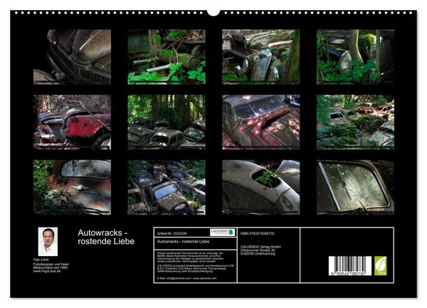Produktbild: Autowracks - rostende Liebe (hochwertiger Premium Wandkalender 2026 DIN A2 quer), Kunstdruck in Hochglanz