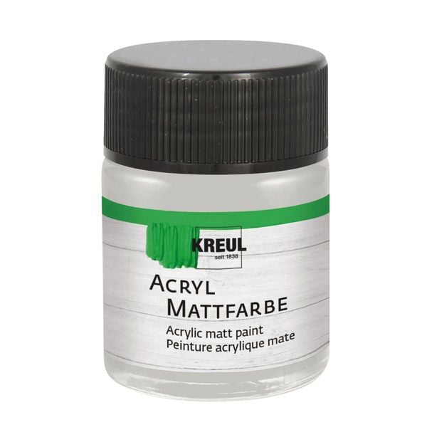 Produktbild: KREUL Acryl Mattfarbe silber 50ml Glas