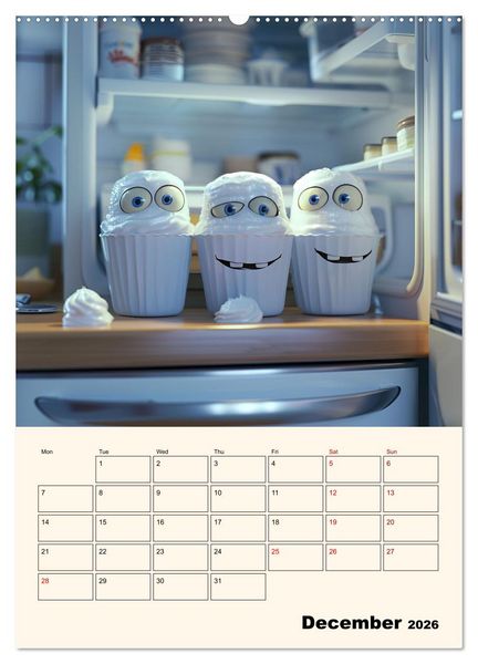 Produktbild: The Light ist still on in the Fridge (High Quality Premium Wall Calendar 2026 DIN A2 portrait),CALVENDO 12 Month Wall Calendar