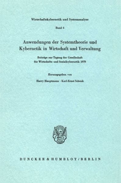 Produktbild: Anwendungen der Systemtheorie und Kybernetik in Wirtschaft und Verwaltung.