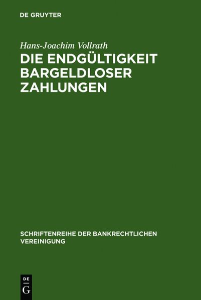 Produktbild: Die Endg&uuml;ltigkeit bargeldloser Zahlungen