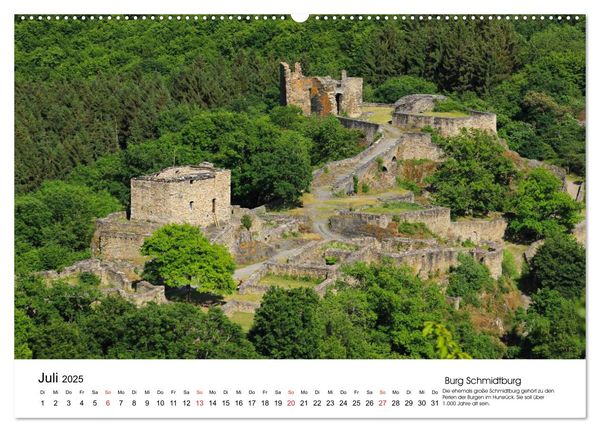 Deutschlands Burgen - eindrucksvolle Ruinen (Wandkalender 2025 DIN A2 quer), CALVENDO Monatskalender