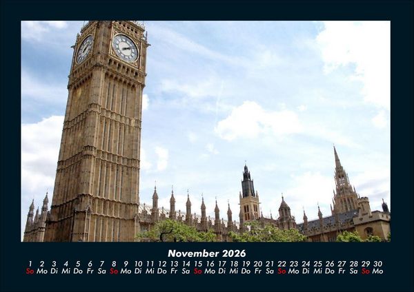 Produktbild: London 2026 Fotokalender DIN A4