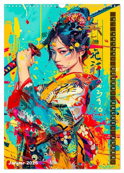 Produktbild: Samurai - Onna Bugeisha (Wandkalender 2026 DIN A3 hoch), CALVENDO Monatskalender