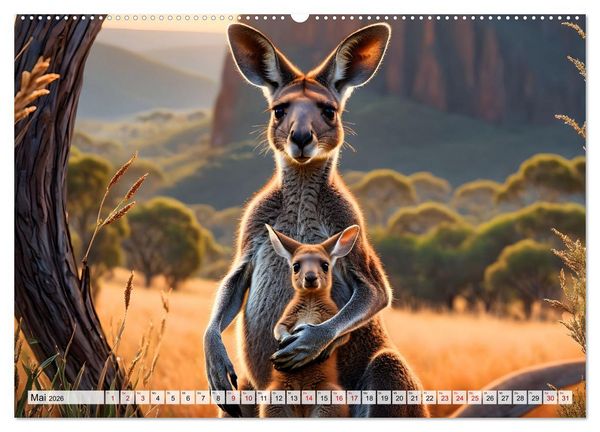 Produktbild: Die Welt der K&auml;ngurus (Wandkalender 2026 DIN A2 quer), CALVENDO Monatskalender