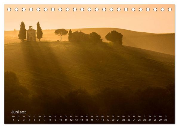 Produktbild: Traumblicke Toskana - Licht, Land, Leben (Tischkalender 2026 DIN A5 quer), CALVENDO Monatskalender
