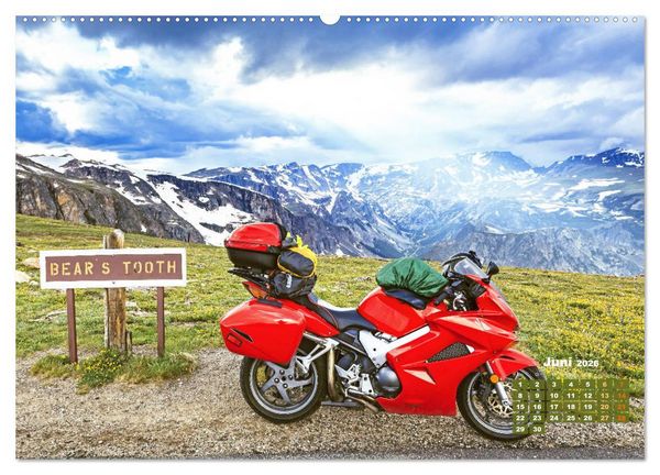 Produktbild: Fernweh und Traumziele: Auf Motorrad-Tour in den USA (Wandkalender 2026 DIN A2 quer), CALVENDO Monatskalender