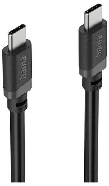 Produktbild: Hama USB-Ladekabel USB 2.0 USB-C&reg; Stecker 1m Schwarz 00201806