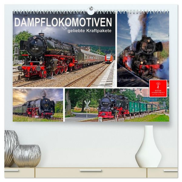 Dampflokomotiven - geliebte Kraftpakete (hochwertiger Premium Wandkalender 2026 DIN A2 quer), Kunstdruck in Hochglanz