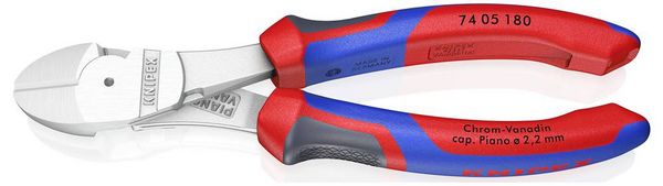Produktbild: Knipex 74 05 180 Werkstatt Kraft-Seitenschneider mit Facette 180mm