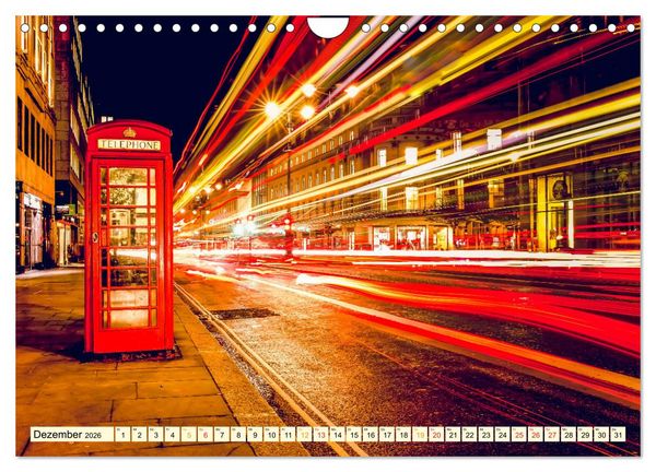 Produktbild: Die bekannteste Telefonzelle der Welt - Telephone Booth (Wandkalender 2026 DIN A4 quer), CALVENDO Monatskalender