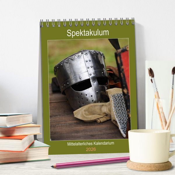 Produktbild: Spektakulum - Mittelalterliches Kalendarium (Tischkalender 2026 DIN A5 hoch), CALVENDO Monatskalender