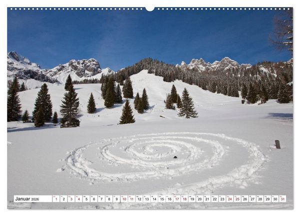 Produktbild: Kraftpl&auml;tze in den Bergen (Wandkalender 2026 DIN A2 quer), CALVENDO Monatskalender
