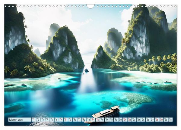 Produktbild: Archipelago's Exotic paradise trip (Wall Calendar 2026 DIN A3 landscape), CALVENDO 12 Month Wall Calendar