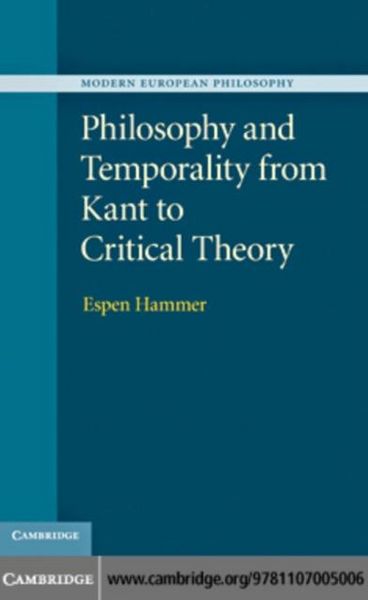 Produktbild: Philosophy and Temporality from Kant to Critical Theory