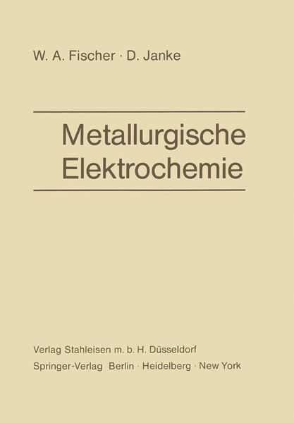 Produktbild: Metallurgische Elektrochemie