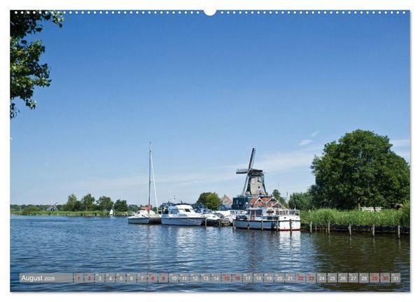 Produktbild: Hausbooturlaub Niederlande - Friesland und Groningen (Wandkalender 2026 DIN A2 quer), CALVENDO Monatskalender