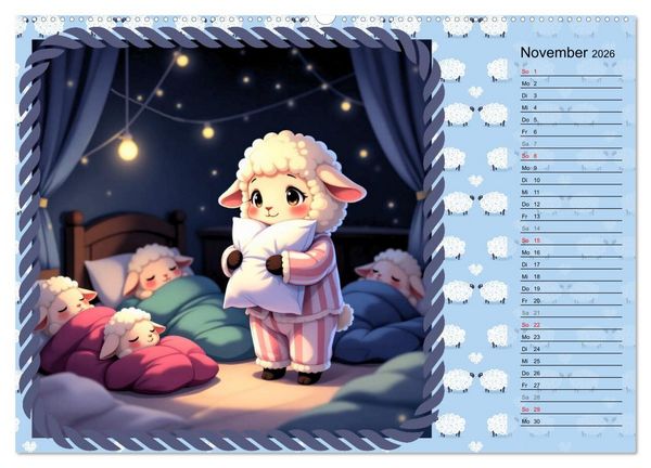 Produktbild: L&auml;mmchen Lillys erste Momente (Wandkalender 2026 DIN A2 quer), CALVENDO Monatskalender