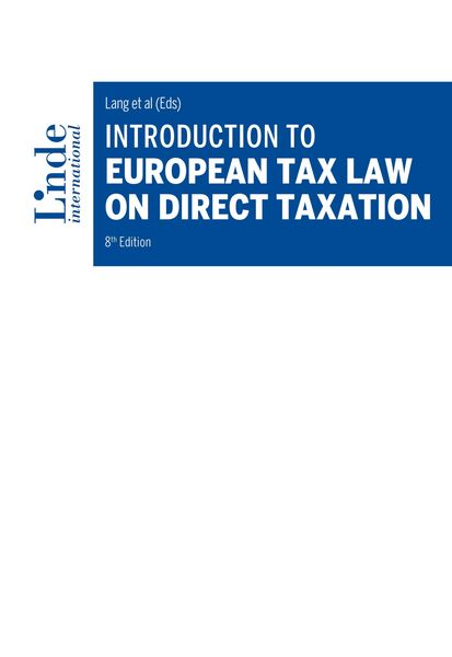Produktbild: Introduction to European Tax Law on Direct Taxation