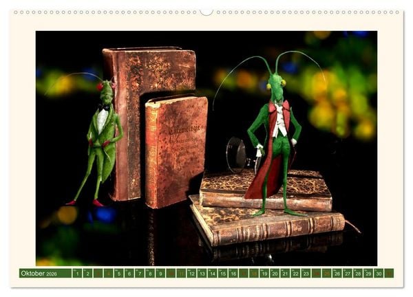 Produktbild: Tierische B&uuml;chernarren (Wandkalender 2026 DIN A2 quer), CALVENDO Monatskalender