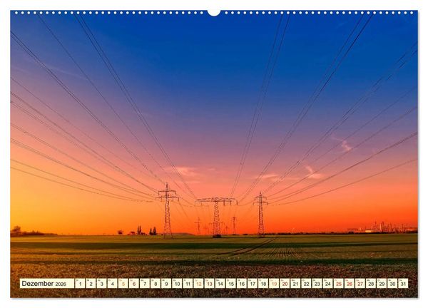 Produktbild: Strommasten - Wege des Stroms (Wandkalender 2026 DIN A2 quer), CALVENDO Monatskalender
