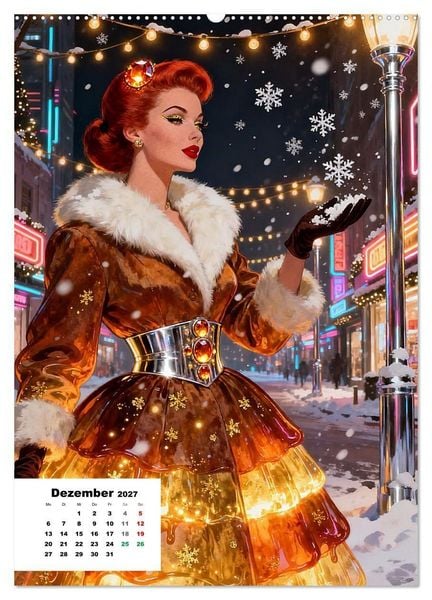 Produktbild: Neon-Girls (Wandkalender 2027 DIN A2 hoch), CALVENDO Monatskalender