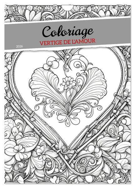 Produktbild: Coloriage (Calendrier mural 2026 DIN A4 horizontal), CALVENDO calendrier mensuel