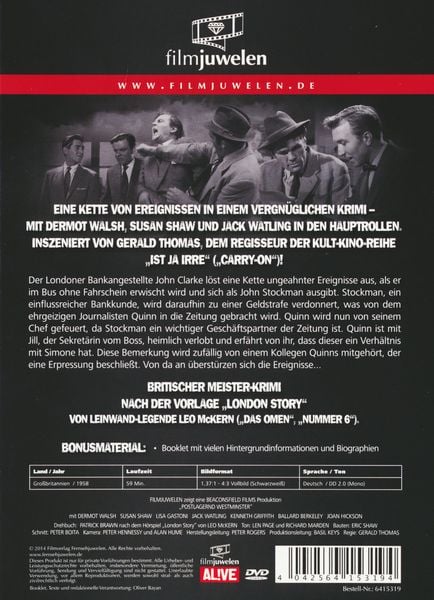 Produktbild: Postlagernd Westminster - filmjuwelen