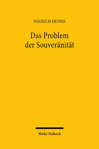 Produktbild: Das Problem der Souver&auml;nit&auml;t