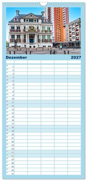 Produktbild: Familienplaner 2027 - Rotterdam - modern und pulsierend mit 5 Spalten (Wandkalender, 21 x 45 cm) CALVENDO