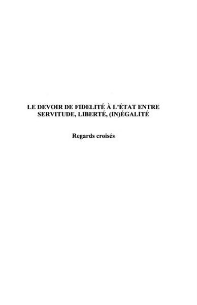 Produktbild: Devoir de fidelite a l'etat