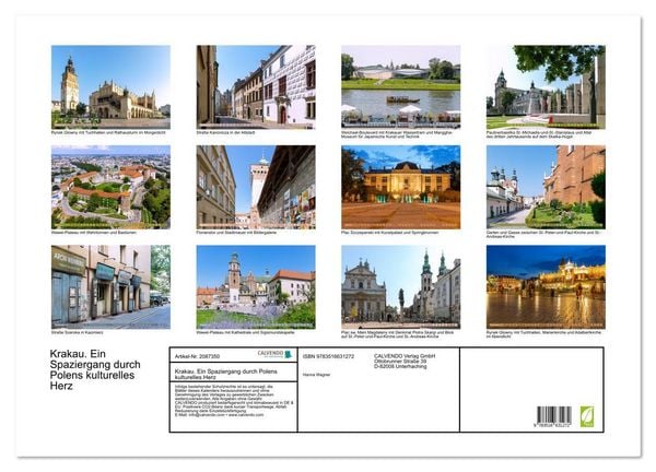 Produktbild: Krakau. Ein Spaziergang durch Polens kulturelles Herz (Wandkalender 2026 DIN A2 quer), CALVENDO Monatskalender