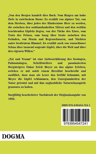 Produktbild: Tat und Traum - Ein Buch alpinen Erlebens