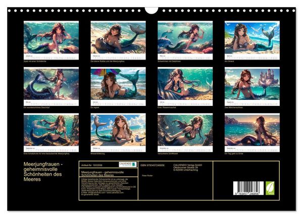 Produktbild: Meerjungfrauen - geheimnisvolle Sch&ouml;nheiten des Meeres (Wandkalender 2026 DIN A3 quer), CALVENDO Monatskalender