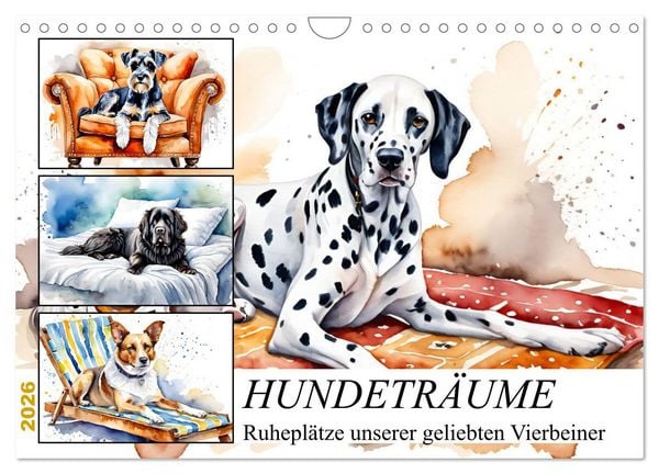 Hundeträume (Wandkalender 2026 DIN A4 quer), CALVENDO Monatskalender