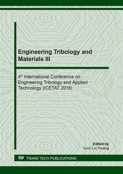 Produktbild: Engineering Tribology and Materials III
