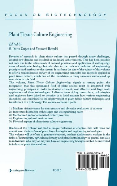 Produktbild: Plant Tissue Culture Engineering