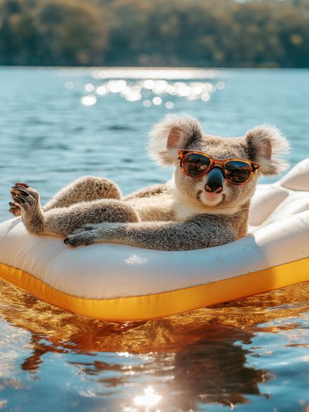 Produktbild: CALVENDO Puzzle Koala mit Sonnenbrille im Schwimmring | 1000 Teile Lege-Gr&ouml;&szlig;e 64x48cm Foto-Puzzle f&uuml;r gl&uuml;ckliche Stunden
