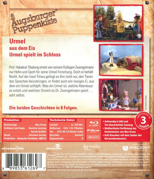 Produktbild: Augsburger Puppenkiste - Urmel aus dem Eis / ... spielt im Schloss