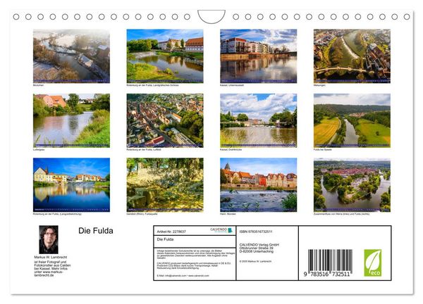 Produktbild: Die Fulda (Wandkalender 2026 DIN A4 quer), CALVENDO Monatskalender