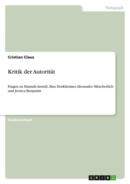 Produktbild: Kritik der Autorit&auml;t