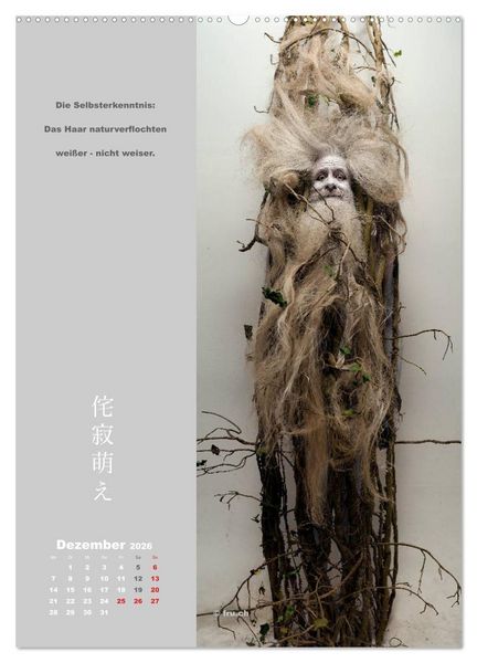Produktbild: wabi sabi moe &mdash; bewundernswert verg&auml;nglich erotisch &mdash; Akt/Bodypainting (Wandkalender 2026 DIN A2 hoch), CALVENDO Monatskalender