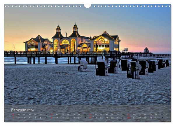 Produktbild: K&uuml;stenimpressionen von den Ostseeinseln R&uuml;gen und Usedom (Wandkalender 2026 DIN A3 quer), CALVENDO Monatskalender
