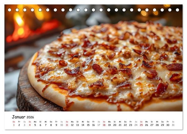 Produktbild: Pizza geht immer - Zu jeder Jahreszeit (Tischkalender 2026 DIN A5 quer), CALVENDO Monatskalender