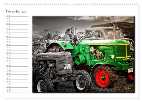 Produktbild: Oldtimer - nostalgische Trecker und Lastwagen (hochwertiger Premium Wandkalender 2026 DIN A2 quer), Kunstdruck in Hochglanz